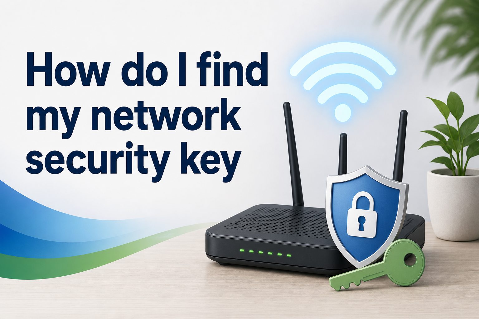 Laptop showing Wi-Fi settings with a highlighted network security key field